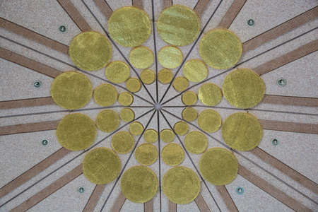 Abstract yellow circle background texture