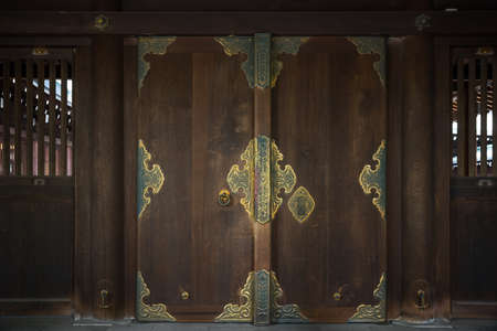 Japanese door as texture backgroundの写真素材