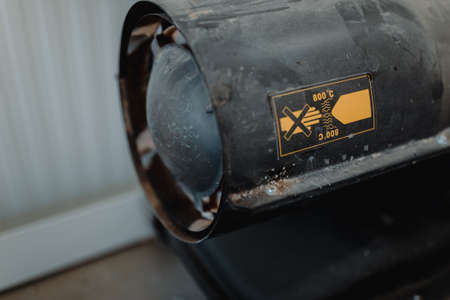 Industrial heat gun for heating large spacesの写真素材