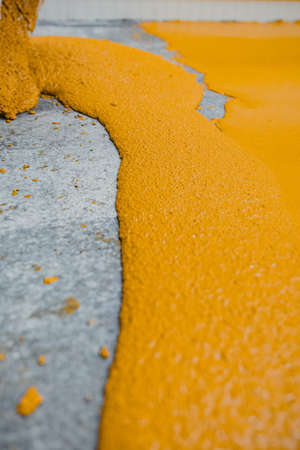 Special industrial floor based on resins used in the meat and meat products facilities, slaughterhouses, storage centers industry.の写真素材