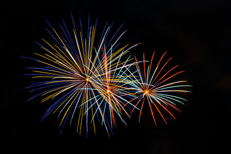 Colorful fireworks at night - great for wallpapers and backgrounds