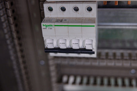 <p>Fiber optic cables connected to servers in data room. Selective focus.</p>