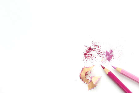 Color Pencils - Top view flat layの写真素材