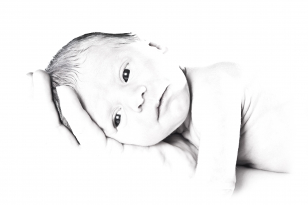 Baby on armの写真素材