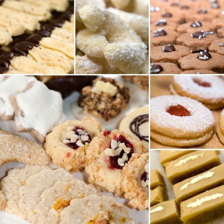 Christmas cookies collageの写真素材