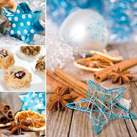 Christmas collageの写真素材
