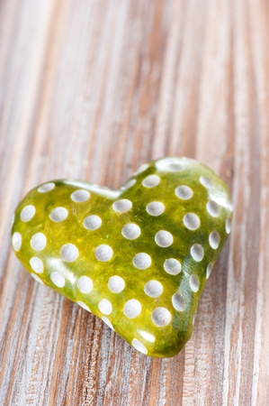 Green heartの写真素材