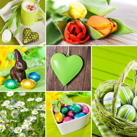 Easter collageの写真素材