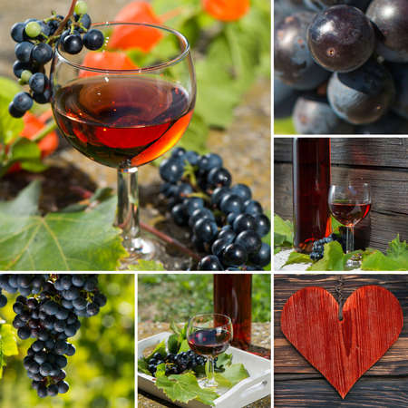 Wine collageの写真素材