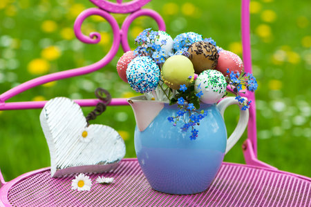 Colorful sake pops in a little canの写真素材