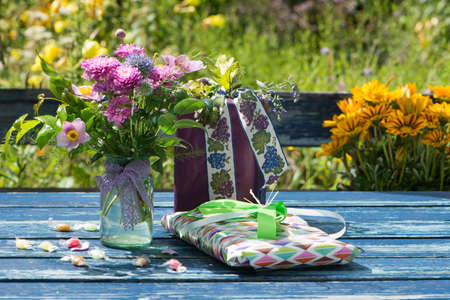 Wild flowers with a giftの写真素材