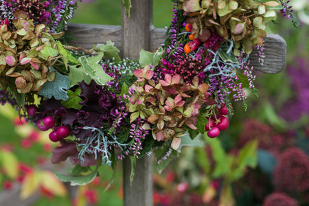 Colorful autumn time in the gardenの写真素材