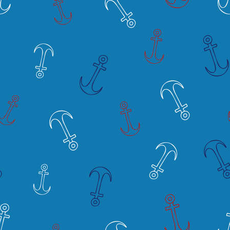 Anchors vector seamless pattern