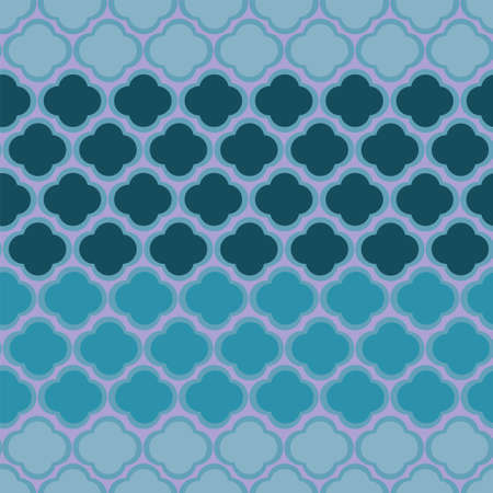 Cute abstract geometric shape design with stripe pattern in blue colors. Repeat, seamless, vector. Great for paper, textiles, wrapping paper, scrapbooking design.の写真素材