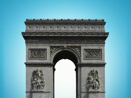 Paris arc de Triomphe on the Champs Elysees, Franceの写真素材