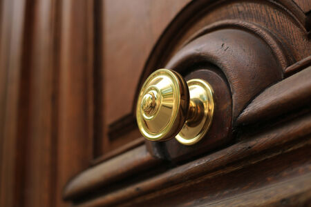 Door handle, vintage and antique decoration, house