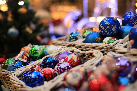 Christmas tree decorationsの写真素材