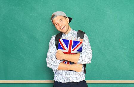 College student with an English language textbook, educationの写真素材
