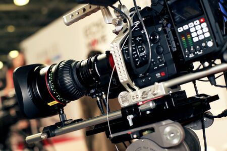 Video camera for professionals, the new video technologyの写真素材