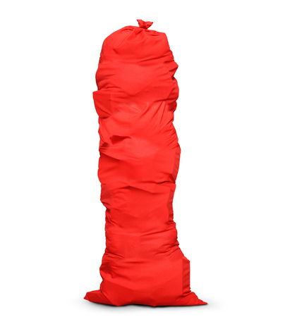 Huge red bag of Santa Claus with giftsの写真素材