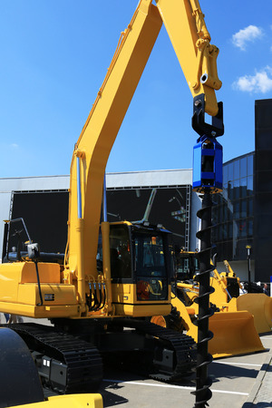 Machine construction makes the repair of the road surfaceの写真素材