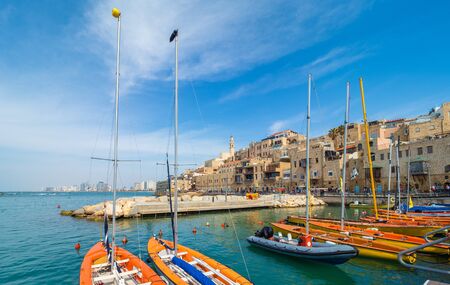 Old town and harbour of Jaffa in Tel Aviv, Israelのeditorial素材