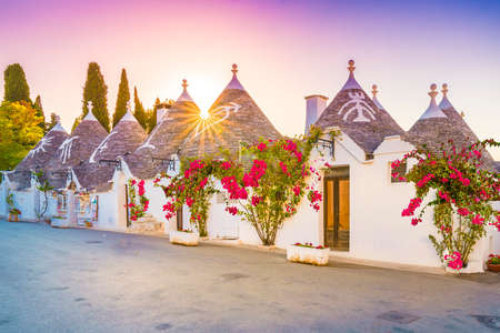 Trulli houses in Alberobello city, Apulia, Italy.のeditorial素材