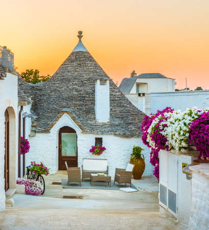 Trulli houses in Alberobello city, Apulia, Italy.のeditorial素材