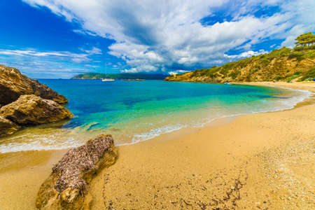 Barabarca  beach in Elba Island, Tuscany,Italy.のeditorial素材