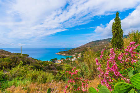View of  Cavoli beach, Elba island, Tuscany, Italy.のeditorial素材