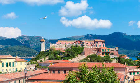 Stella fortress on Portoferraio town of Elba island, Tuscany region, Italyのeditorial素材