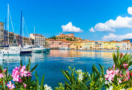 Old town and harbor Portoferraio, Elba island, Italyのeditorial素材