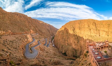 Dades Gorges landscape with Tisdrine pass in Atlas Mountains on Moroccoの写真素材