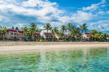 Flick and flac beach, Tamarin Bay, Mauritius island, Africaの写真素材