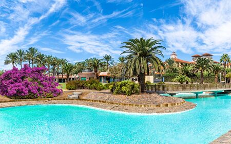 Cityscape of Maspalomas town, Gran Canaria, Spainの写真素材