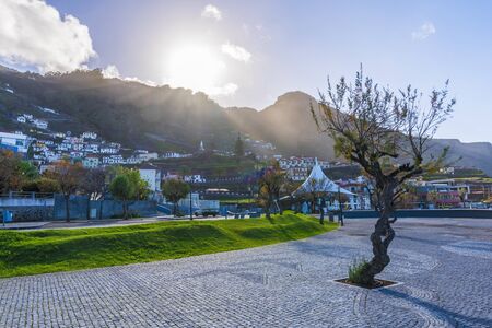 Porto Moniz village at Madeira island, Portugalの写真素材