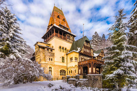 Pelisor museum, part of the Peles castle, protected by Unesco World Heritage Site , Sinaia, Transylvania, Romania.のeditorial素材