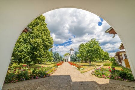 Zamfira monastery of nuns , Lipanesti , Prahova, Romaniaの写真素材