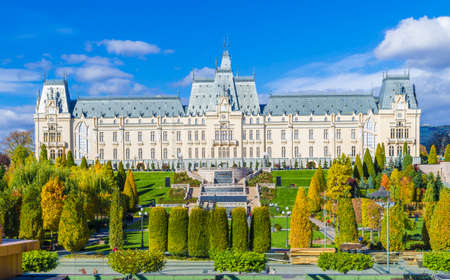 Central square in Iasi town, Moldavia, Romaniaのeditorial素材