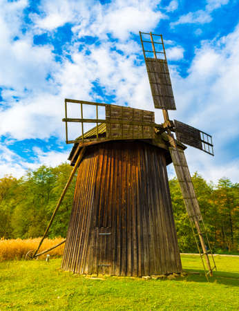 Windmills in the Astra Ethnographic Museum,Sibiu, Romania, Europeのeditorial素材
