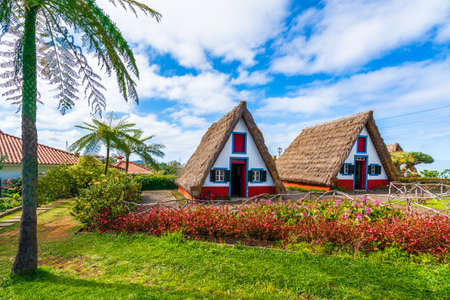 Traditional rural house, Santana Municipal Council, Madeira island, Portugalのeditorial素材
