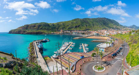 Landscape with Machico bay, Madeira Island, Portugalのeditorial素材