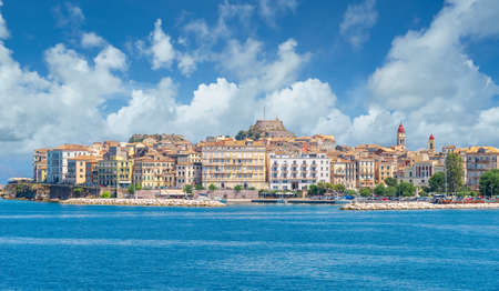 Landscape view of Kerkyra, capital of Corfu island, Greece