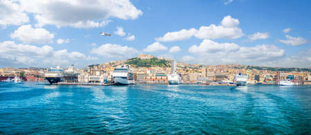 Landscape with Naples harbour, Italyのeditorial素材