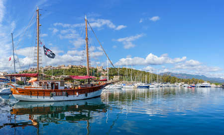 Landscape with Porto-Vecchio, Corsica, Franceの写真素材