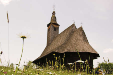 Old church from Maramures, Romania; the church is from UNESCO patrimony, so there's no need for mode releaseの写真素材