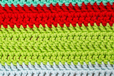 Crochet fabric pattern, close up abstract background
