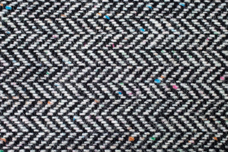 Herringbone, also called broken twill weave, a distinctive V-shaped weaving pattern usually found in...
