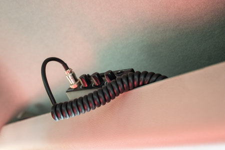 Station device in a car hidden, soft focusの写真素材