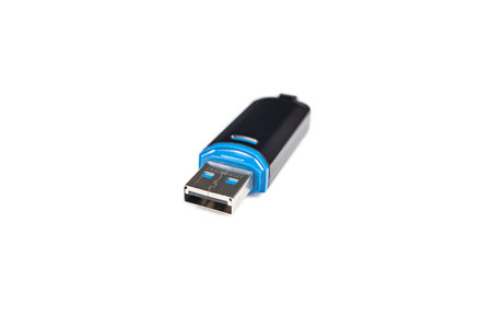 Usb drive stick isolated on white background, empty space